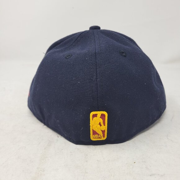 New Era Cleveland Cavaliers Cavs 59Fifty Fitted Hat Dark Navy Blue 7 1/8 lebron - Picture 3 of 8